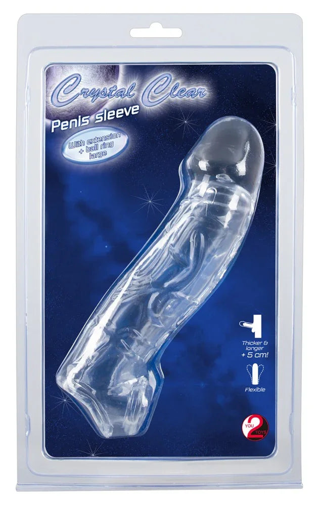 Penis Sleeve with extension and ball ring - Happytoys Sexshop: Toys for Feeling Happy & Easy 😊 - Discreet geleverd