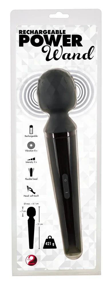 Rechargeable Power Wand - Happytoys Sexshop: Toys for Feeling Happy & Easy 😊 - Discreet geleverd