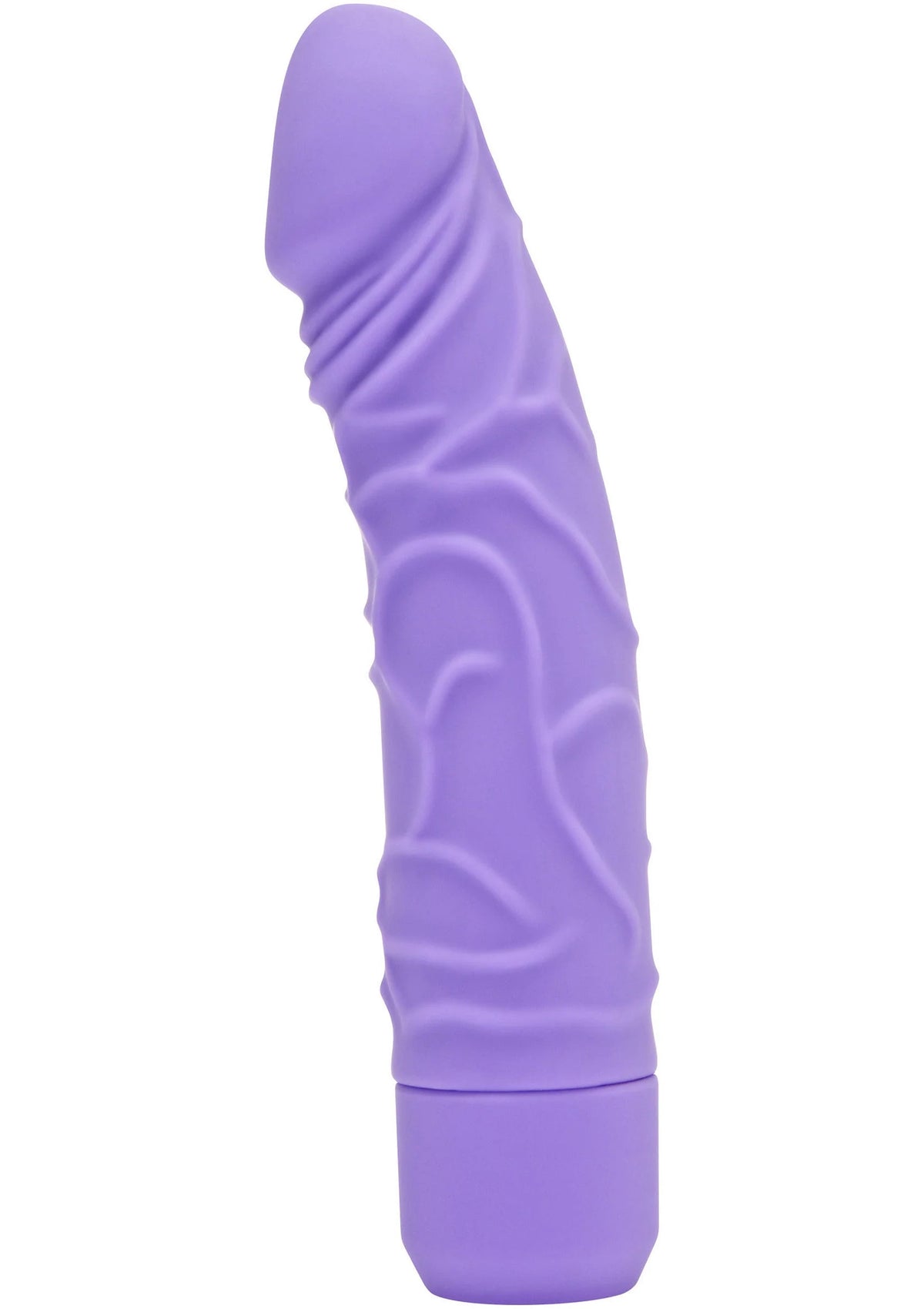 Vibrator met afgeronde punt, lila/violette kleur en brede basis