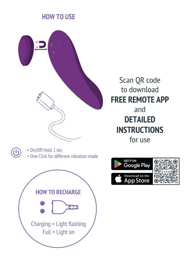 Date Night Panty Vibrator + App by Xocoon