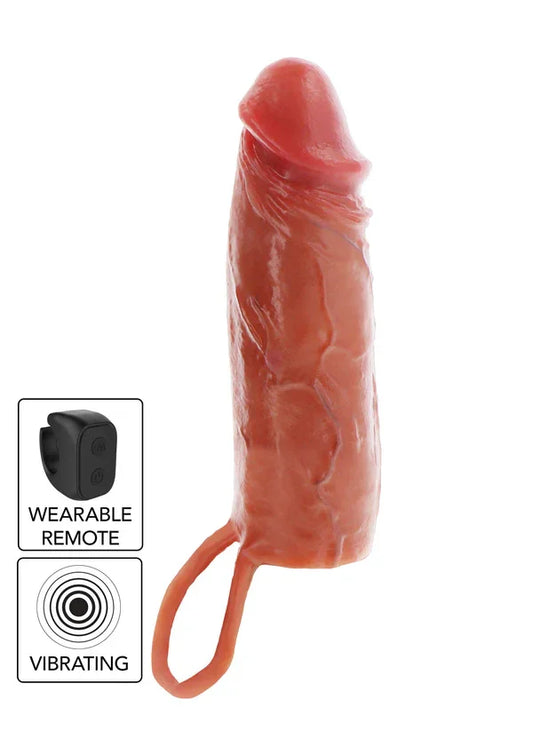 Hydrated Skin Penis Silicone Sleeve Vibrating 16 cm by ToyJoy - Happytoys Sexshop: Toys for Feeling Happy & Easy 😊 - Discreet geleverd
