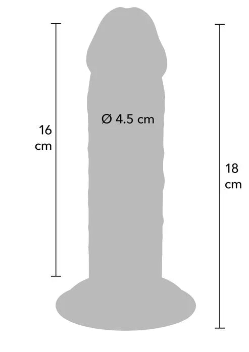 Deluxe Dual Density Thick Dong TPE 18 cm by ToyJoy
