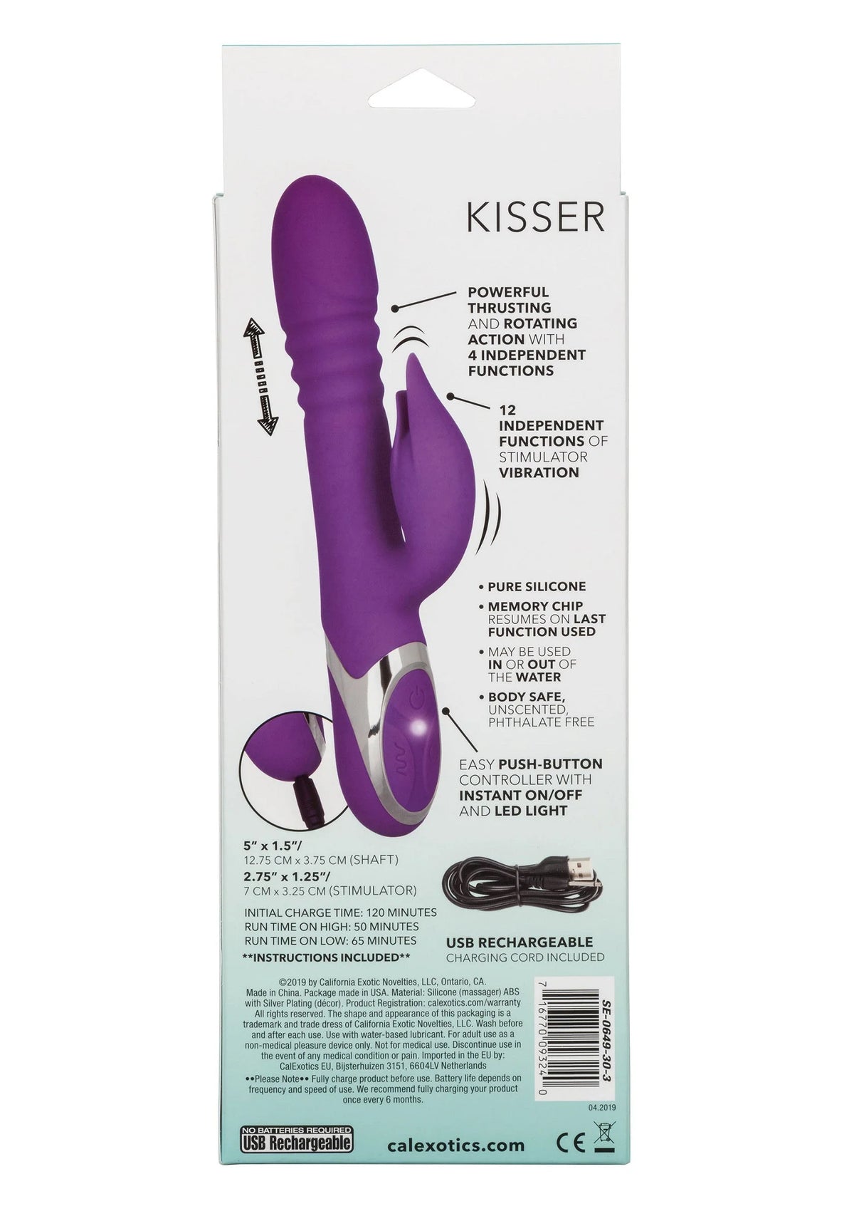 Bestel: Enchanted Kisser Rotating Vibrator by CalExotics - bij Happytoys.nl, happytoys.be, Happytoys.ae: erotische sex webshop | liever Happy dan Easy ⭐⭐⭐⭐⭐