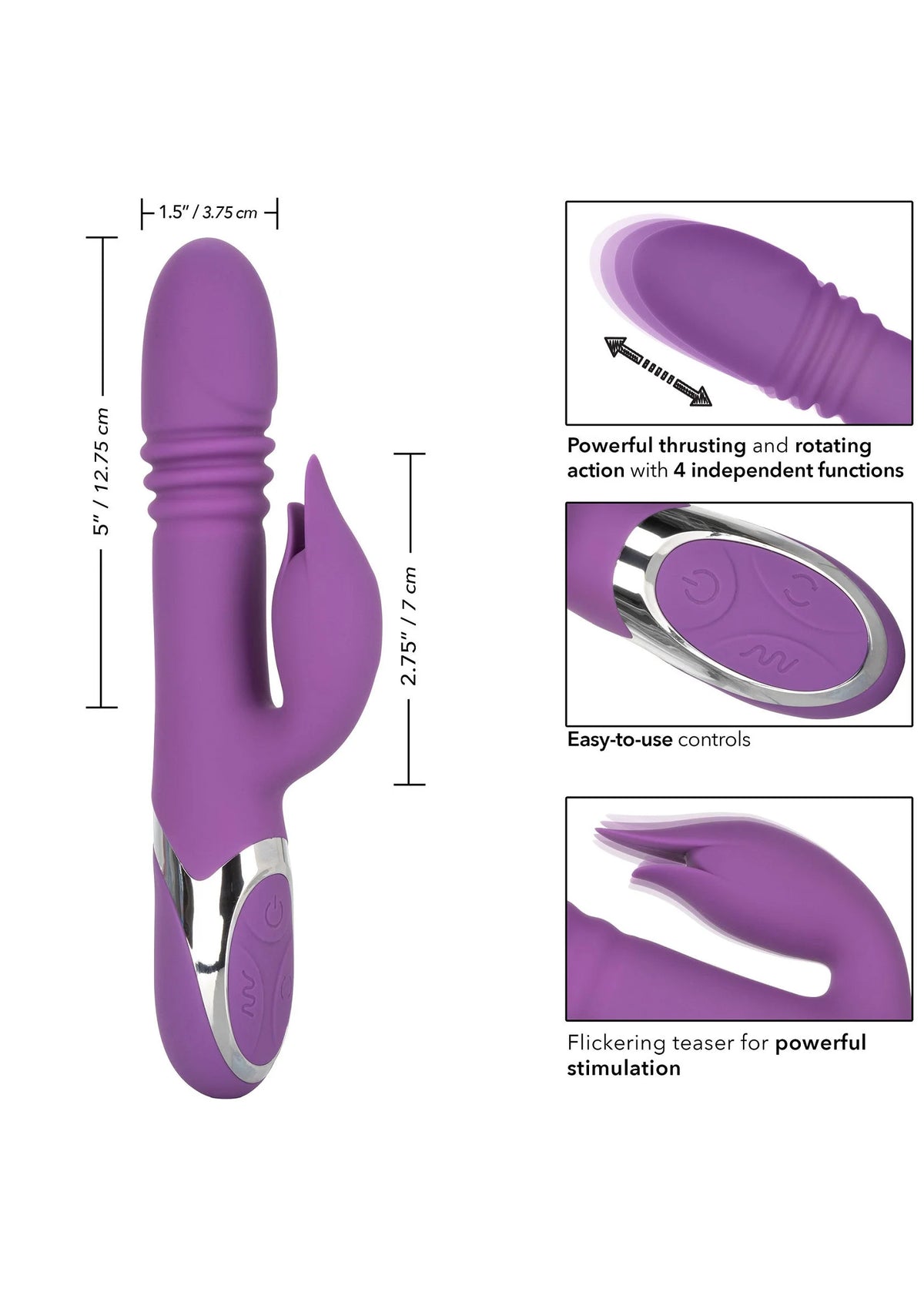 Bestel: Enchanted Kisser Rotating Vibrator by CalExotics - bij Happytoys.nl, happytoys.be, Happytoys.ae: erotische sex webshop | liever Happy dan Easy ⭐⭐⭐⭐⭐