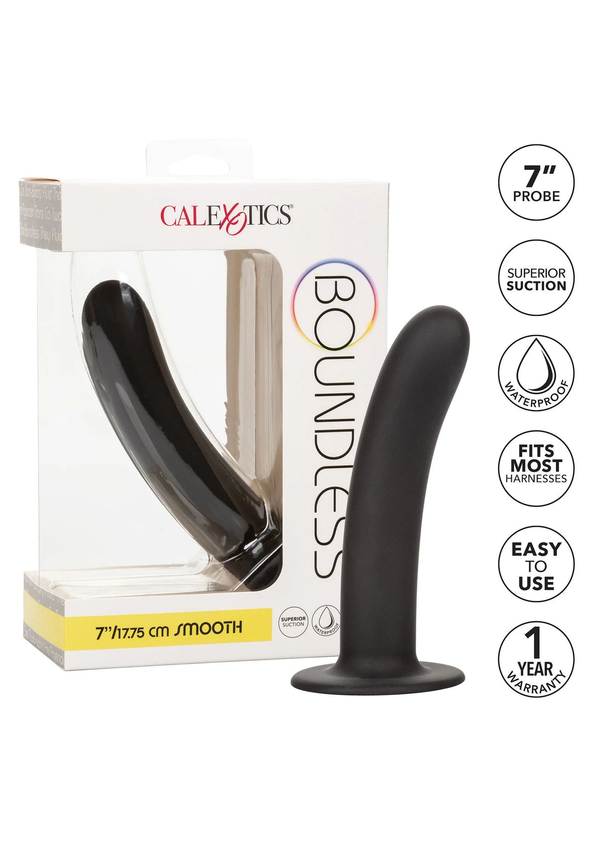Bestel: Boundless 7”/17.75 cm Smooth Anal Probe by CalExotics - bij Happytoys.nl, happytoys.be, Happytoys.ae: erotische sex webshop | liever Happy dan Easy ⭐⭐⭐⭐⭐