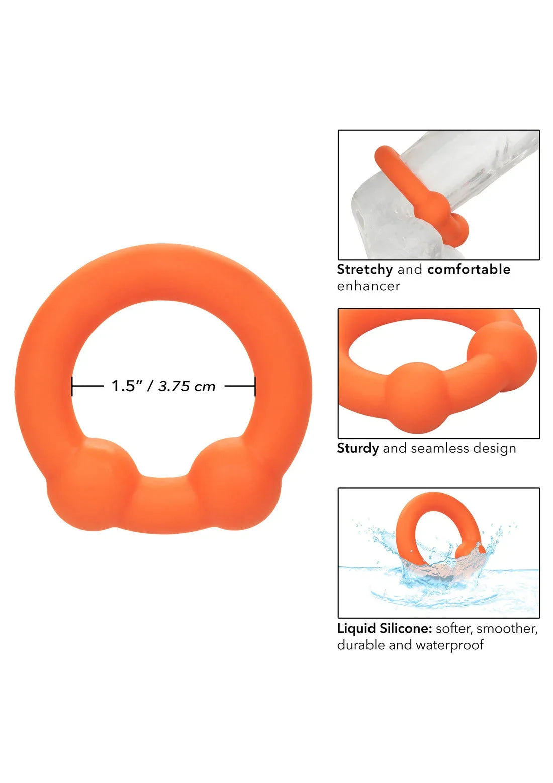 Alpha Dual Ball Ring by CalExotics - Happytoys Sexshop: Toys for Feeling Happy & Easy 😊 - Discreet geleverd
