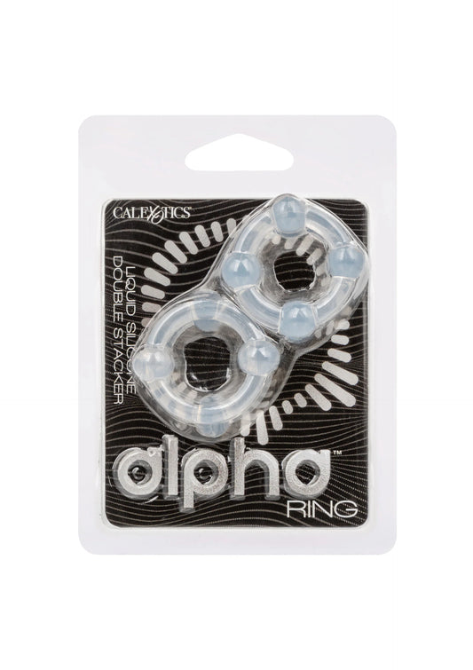 Beste vandaag nog: Silicone Double Stacker Rings by CalExotics Alpha - bij Happytoys Sexshop: online sex shop for Feeling Happy & Easy 😊