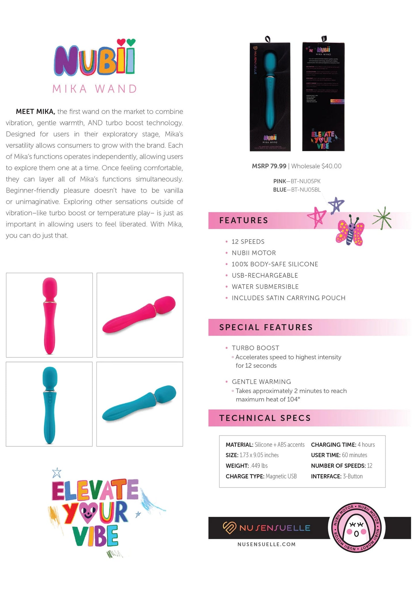 Beste vandaag nog: Nubii Mika Wand by NuSensuelle - bij Happytoys Sexshop: online sex shop for Feeling Happy & Easy π