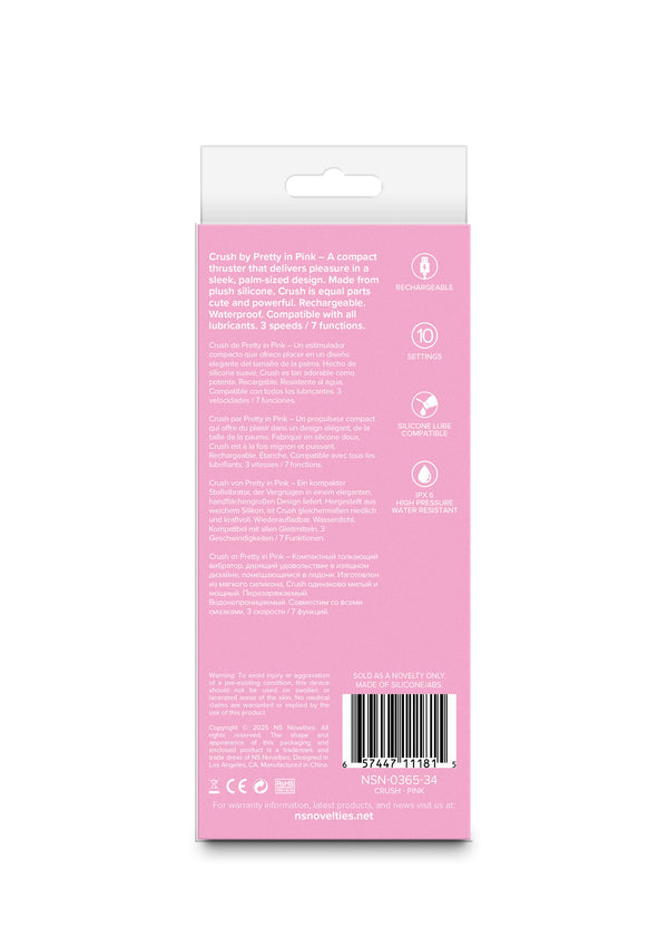 Bestel: Crush Vibrator by NS Novelties Pretty in Pink - bij Happytoys.nl, happytoys.be, Happytoys.ae: erotische sex webshop | liever Happy dan Easy ⭐⭐⭐⭐⭐