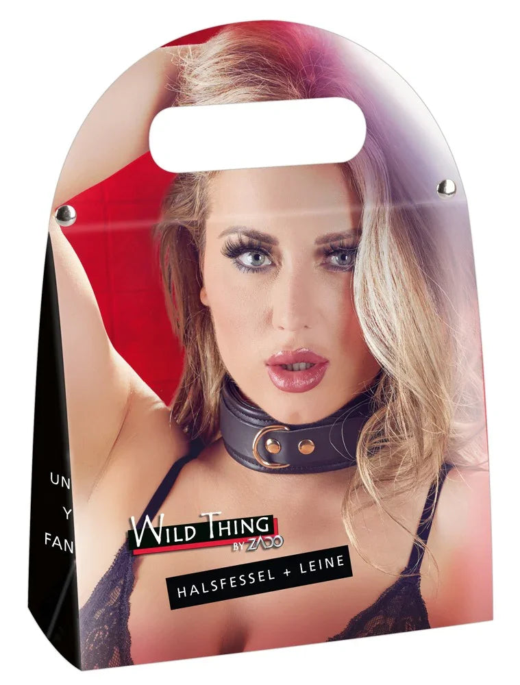 Leather Collar and Leash - Happytoys Sexshop: Toys for Feeling Happy & Easy 😊 - Discreet geleverd