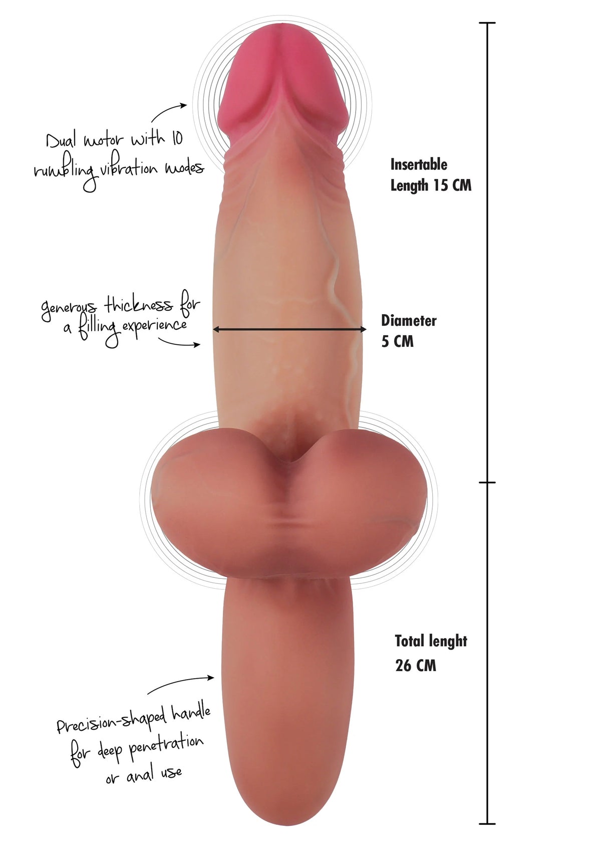 Bestel: Heavy Hitter Vibrating Dildo Liquid Silicone by Hidden Desire Inferno - bij Happytoys.nl, happytoys.be, Happytoys.ae: erotische sex webshop | liever Happy dan Easy ⭐⭐⭐⭐⭐