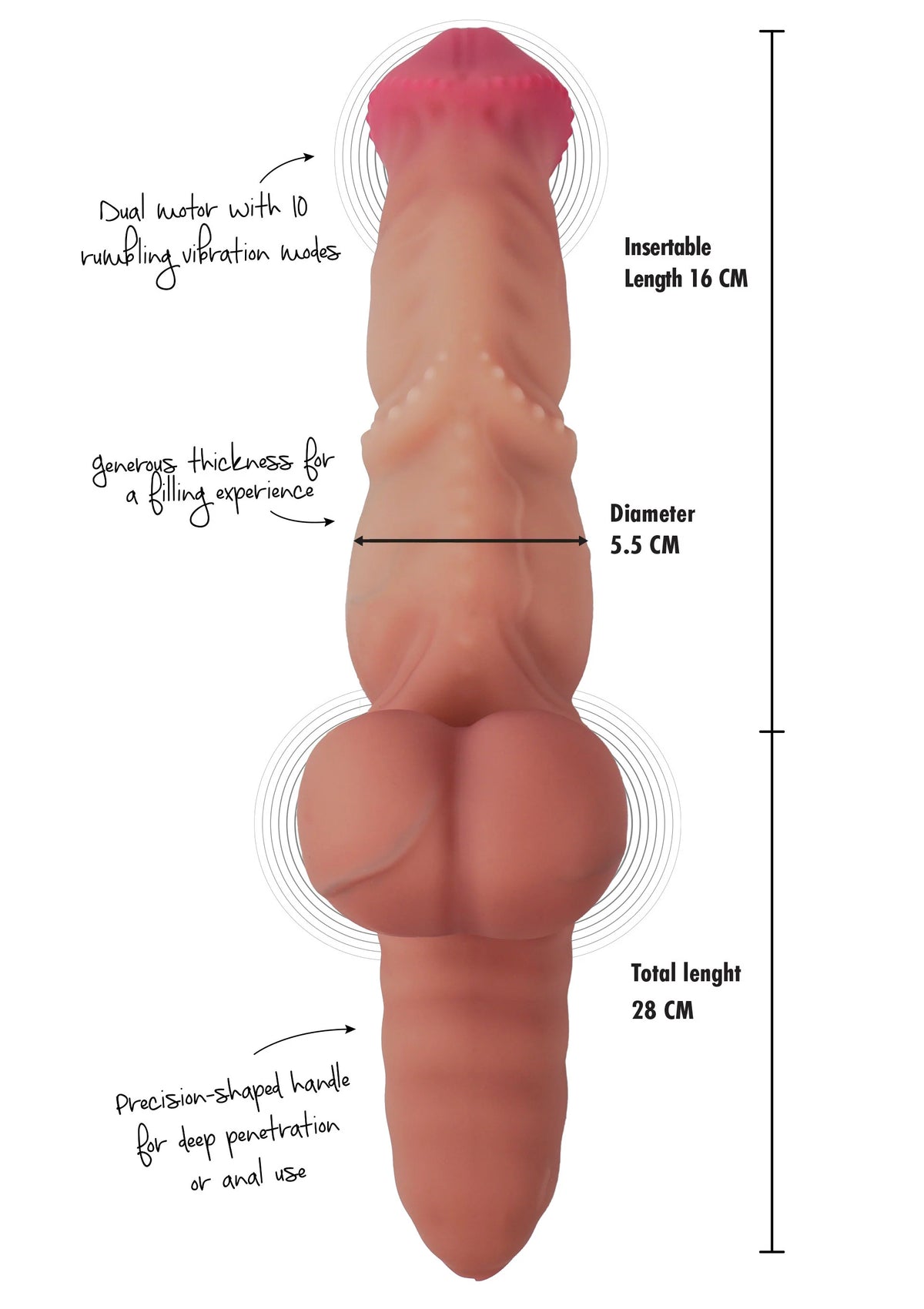 Bestel: Mutant Rumbler Vibrating Dildo Liquid Silicone by Hidden Desire Inferno - bij Happytoys.nl, happytoys.be, Happytoys.ae: erotische sex webshop | liever Happy dan Easy ⭐⭐⭐⭐⭐