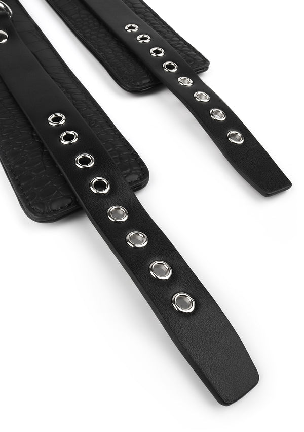 Croc-Embossed Ankle Cuffs by Feros Avanza