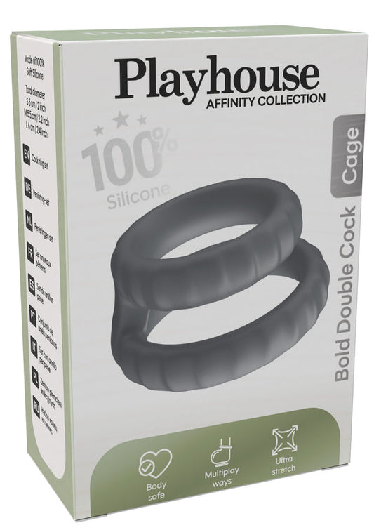 Bold Double Cock Cage by Playhouse Affinity