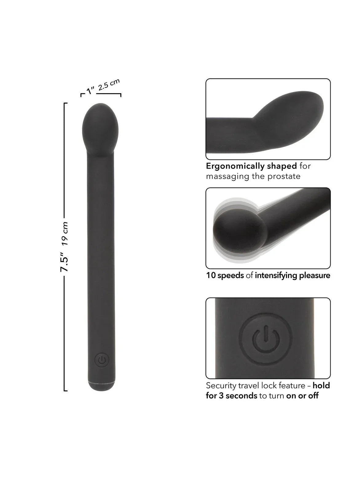 Rechargeable Prostate Massager by CalExotics - Happytoys Sexshop: Toys for Feeling Happy & Easy 😊 - Discreet geleverd