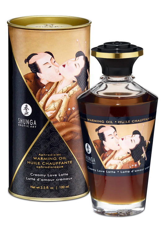 Beste vandaag nog: Warming Oil - Creamy Latte - 100 ml by Shunga - bij Happytoys Sexshop: Toys for Feeling Happy & Easy 😊