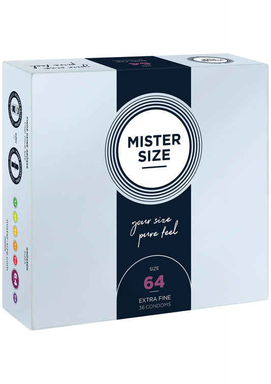 Beste vandaag nog: MISTER SIZE 64mm Condoms 36pcs - bij Happytoys Sexshop: online sex shop for Feeling Happy & Easy š
