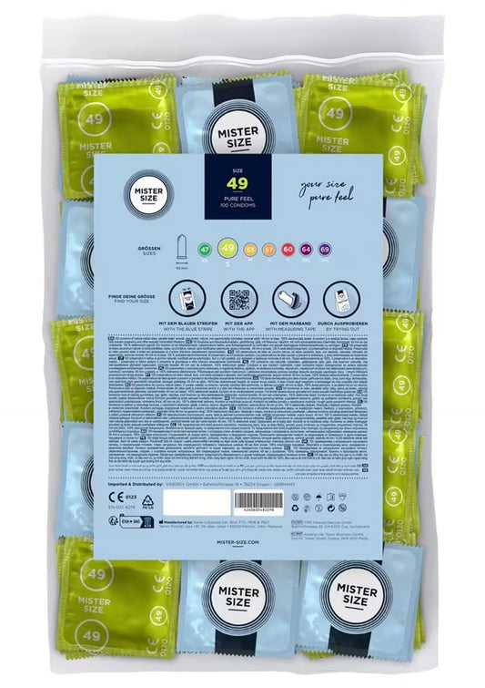 Beste vandaag nog: MISTER SIZE 49mm Condoms 100pcs - bij Happytoys Sexshop: online sex shop for Feeling Happy & Easy 😊