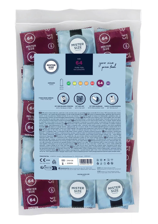 Beste vandaag nog: MISTER SIZE 64mm Condoms 100pcs - bij Happytoys Sexshop: online sex shop for Feeling Happy & Easy 😊