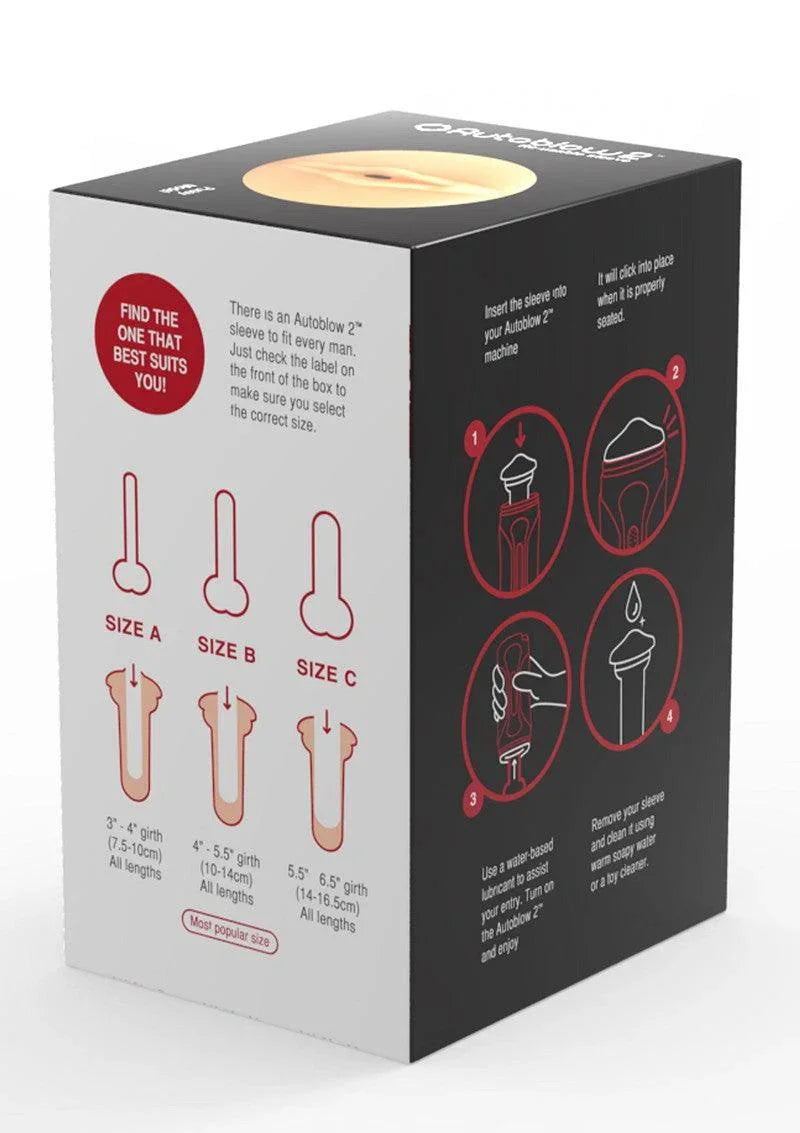 2+ Vagina Sleeve B by Autoblow - Happytoys Sexshop: Toys for Feeling Happy & Easy 😊 - Discreet geleverd
