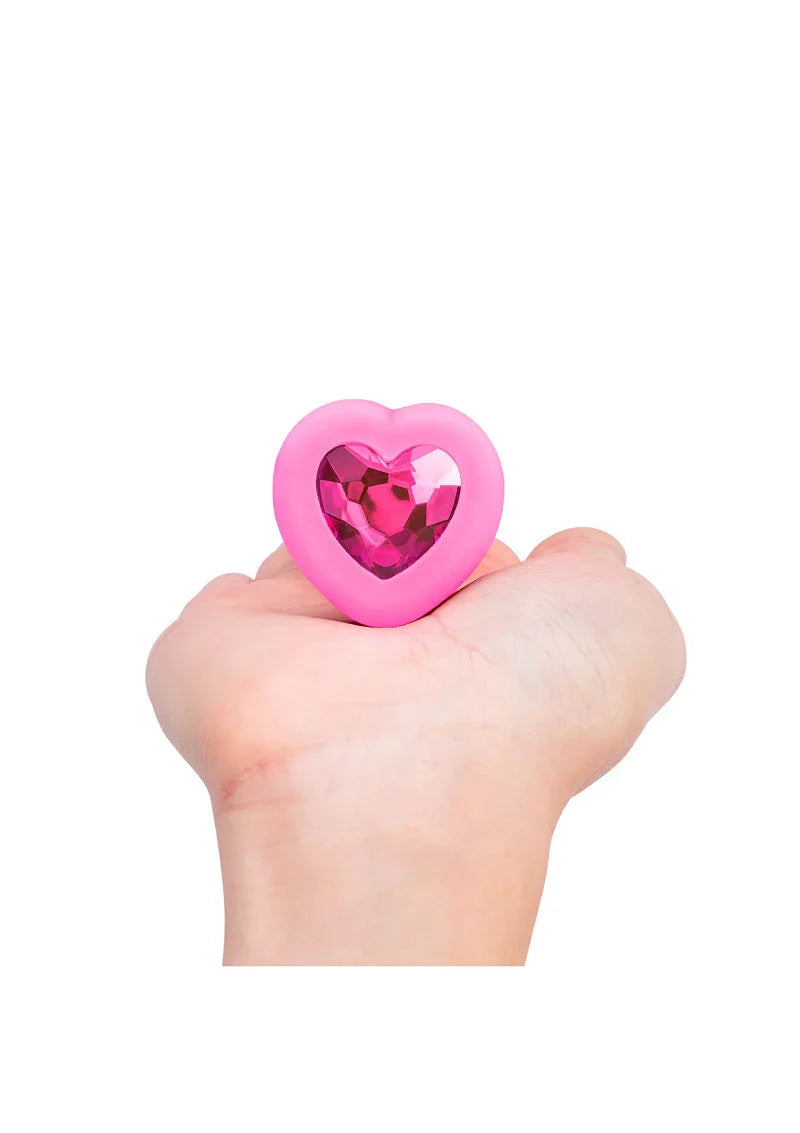 Vibrating Heart Plug S/M by B-Vibe - Happytoys Sexshop: Toys for Feeling Happy & Easy 😊 - Discreet geleverd