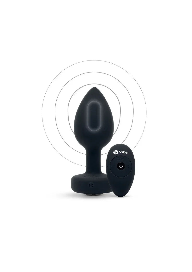 β β B-Vibe Vibrating Jewel Plug M/L - Happytoys Sexshop: Toys for Feeling Happy & Easy π - Discreet geleverd