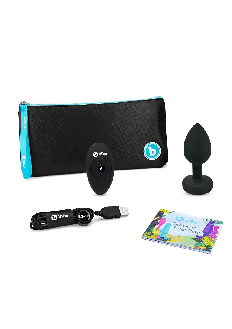 β β B-Vibe Vibrating Jewel Plug M/L - Happytoys Sexshop: Toys for Feeling Happy & Easy π - Discreet geleverd