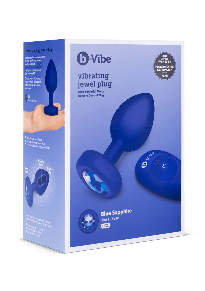 β β B-Vibe Vibrating Jewel Plug L/XL - Happytoys Sexshop: Toys for Feeling Happy & Easy π - Discreet geleverd