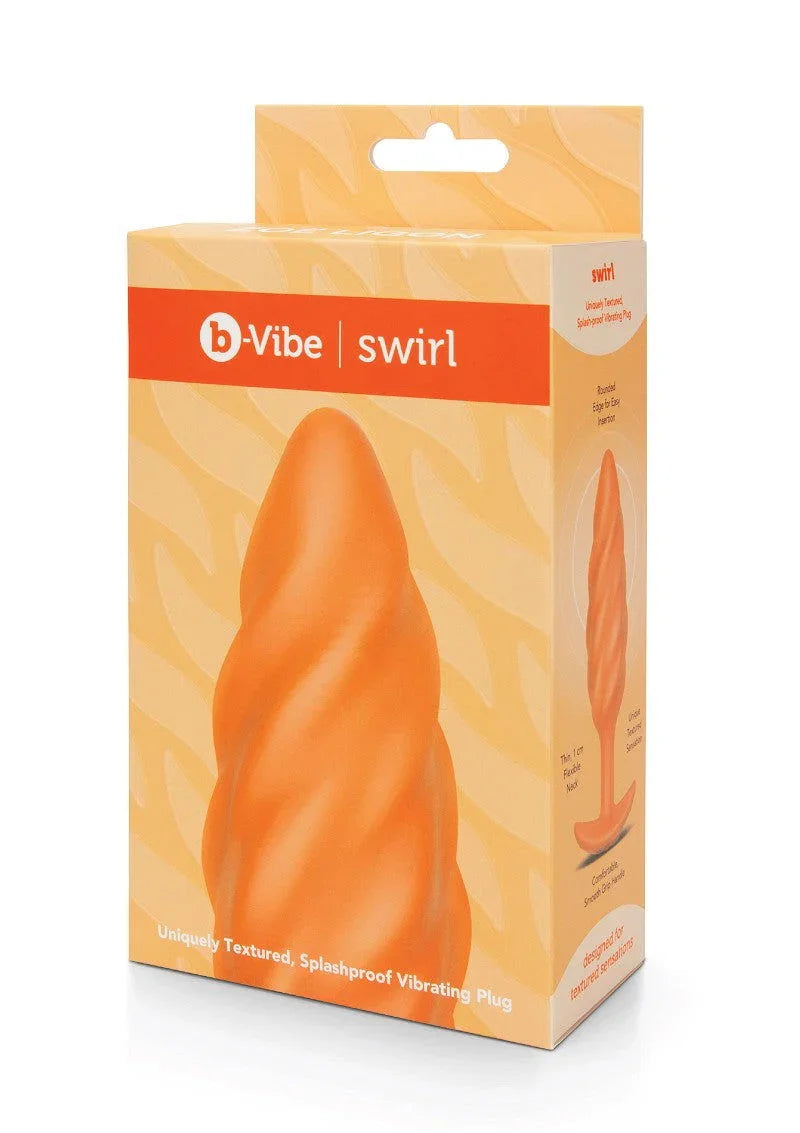 ♂ ♀ B-Vibe Swirl Texture Plug - Happytoys Sexshop: Toys for Feeling Happy & Easy 😊 - Discreet geleverd