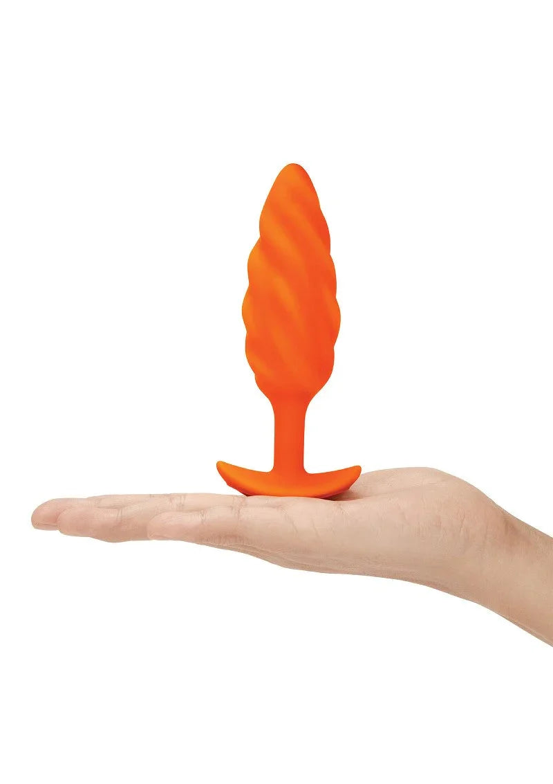 ♂ ♀ B-Vibe Swirl Texture Plug - Happytoys Sexshop: Toys for Feeling Happy & Easy 😊 - Discreet geleverd