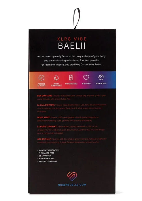 Baelii XLR8 Vibrator by Nu Sensuelle