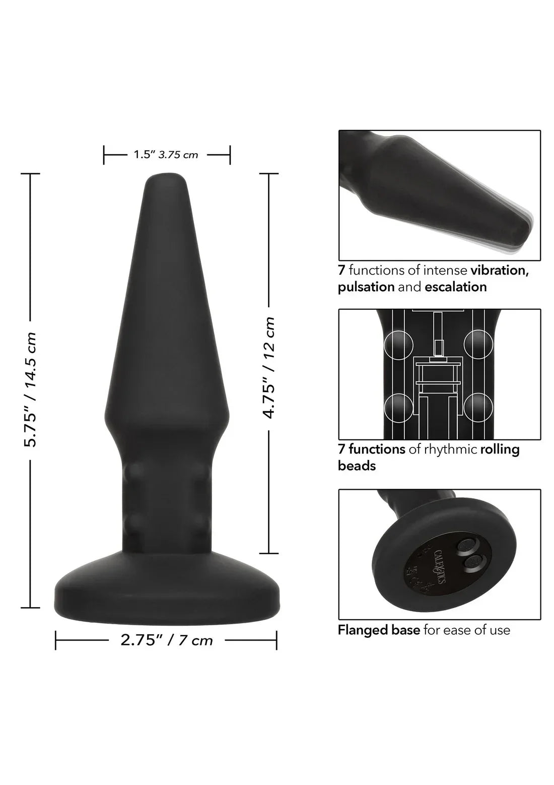 Bionic Beaded Rimming Probe by CalExotics - Happytoys Sexshop: Toys for Feeling Happy & Easy 😊 - Discreet geleverd