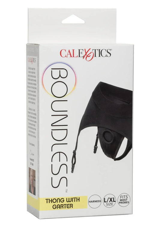 Boundless Thong with Garter by CalExotics - Happytoys Sexshop: online sex shop for Feeling Happy & Easy 😊 - Discreet geleverd