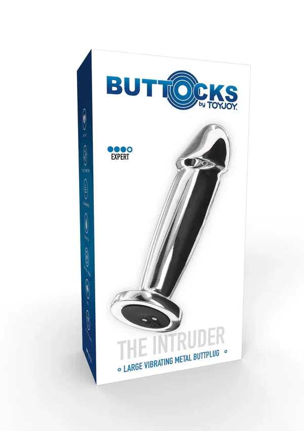 Buttocks The Intruder Vibrating Plug Metal Buttplug by ToyJoy - Happytoys Sexshop: Toys for Feeling Happy & Easy 😊 - Discreet geleverd