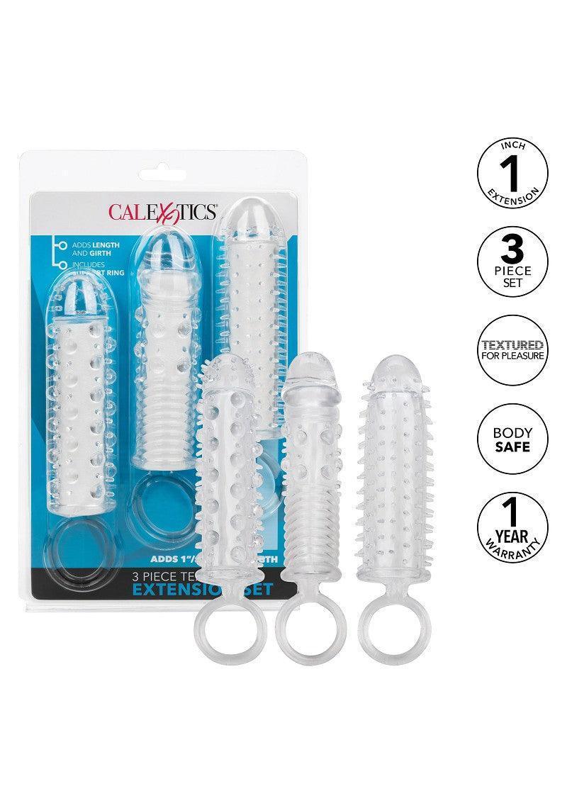 CalExotics-3-Piece-Textured-Extension-Set-Happytoys-Sexshop-liever-Happy-dan-Easy-1923 @ Happytoys Sexshop: online sex shop for Feeling Happy & Easy ๐ the erotic store owned by a woman
