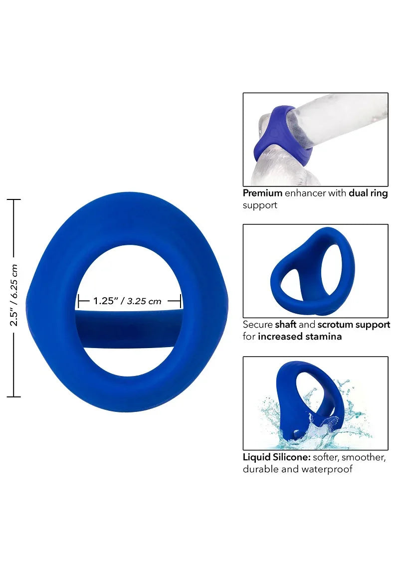 ♂ CalExotics Admiral Cock & Ball Dual Ring - Happytoys Sexshop: Toys for Feeling Happy & Easy 😊 - Discreet geleverd