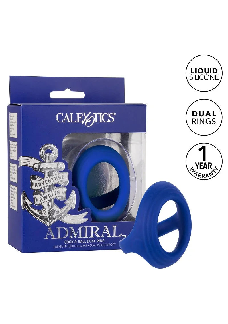 ♂ CalExotics Admiral Cock & Ball Dual Ring - Happytoys Sexshop: Toys for Feeling Happy & Easy 😊 - Discreet geleverd