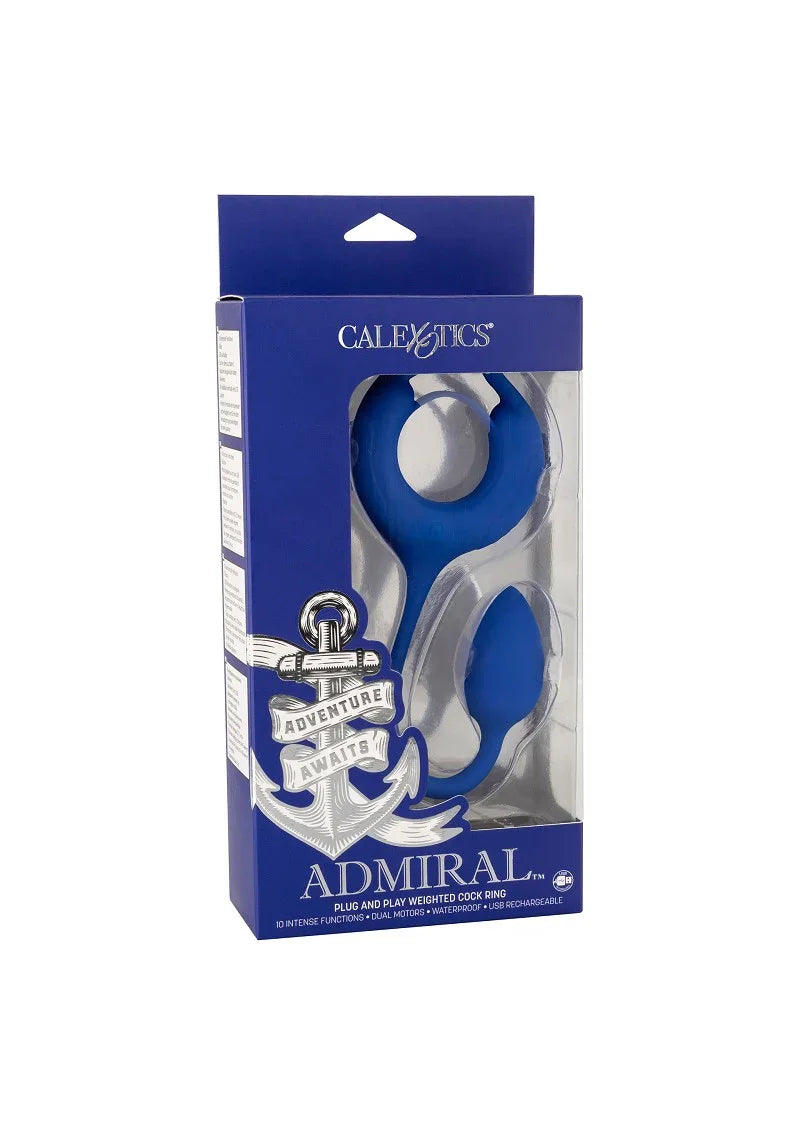 ♂ CalExotics Admiral Plug and Play Weighted Cock Ring - Happytoys Sexshop: Toys for Feeling Happy & Easy 😊 - Discreet geleverd