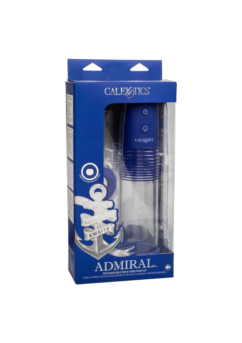 ♂ CalExotics Admiral Rechargeable Rock Hard Pump Kit - Happytoys Sexshop: Toys for Feeling Happy & Easy 😊 - Discreet geleverd
