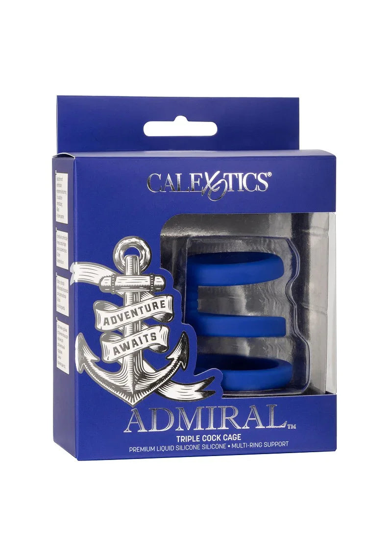 CalExotics Admiral Triple Cock Cage - Happytoys Sexshop: Toys for Feeling Happy & Easy 😊 - Discreet geleverd
