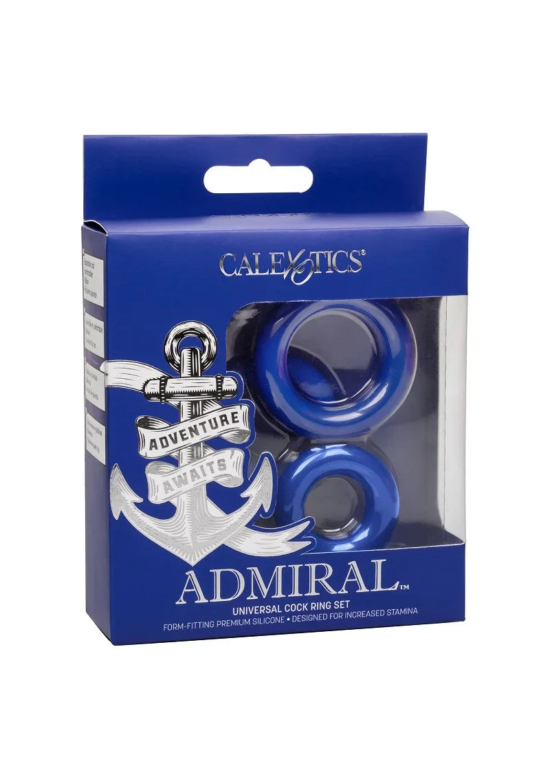 ♂ CalExotics Admiral Universal Cock Ring Set - Happytoys Sexshop: Toys for Feeling Happy & Easy 😊 - Discreet geleverd