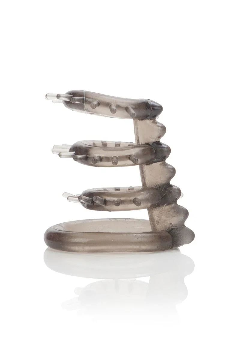 Dr. Joel Kaplan Support Master Triple Ticklers Cockring by CalExotics - Happytoys Sexshop: Toys for Feeling Happy & Easy 😊 - Discreet geleverd