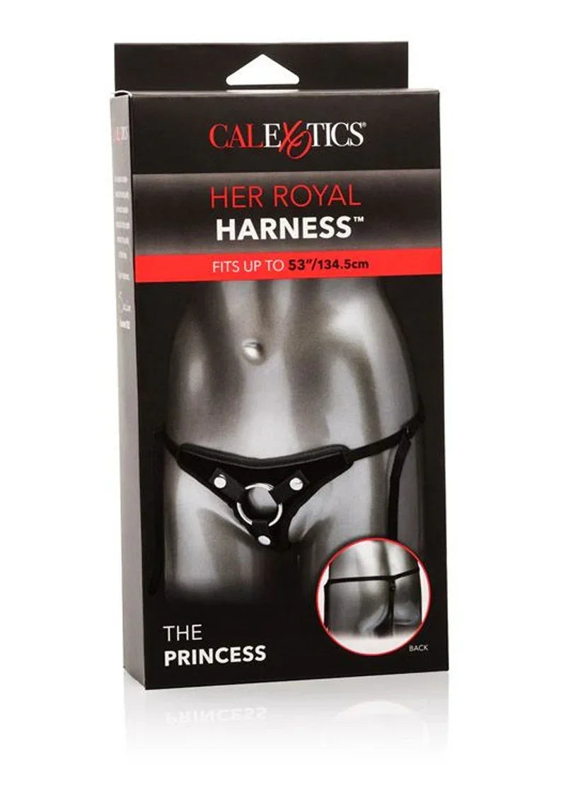 Bestel: The Princess pegging strap on by CalExotics Her Royal Harness - bij Happytoys.nl, happytoys.be, Happytoys.ae: erotische sex webshop | liever Happy dan Easy ⭐⭐⭐⭐⭐