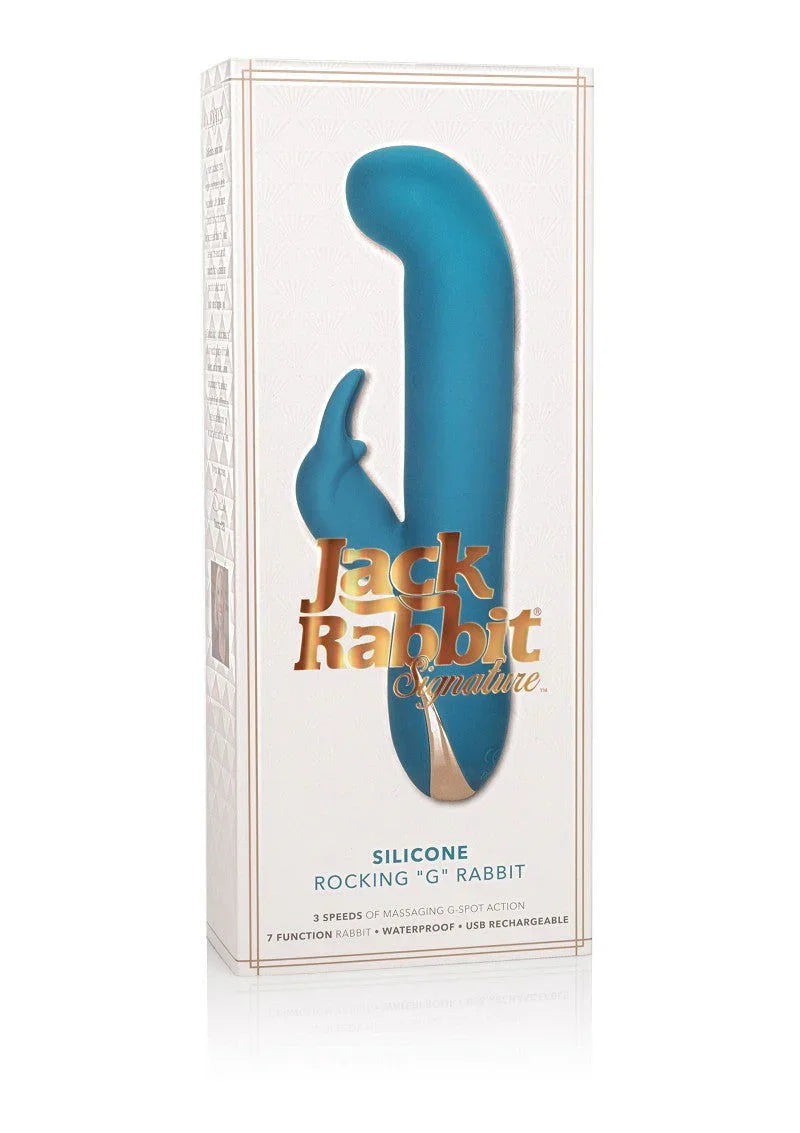 Jack Rabbit Signature Silicone Rocking 'G” Rabbit Vibrator by CalExotics - Happytoys Sexshop: Toys for Feeling Happy & Easy 😊 - Discreet geleverd