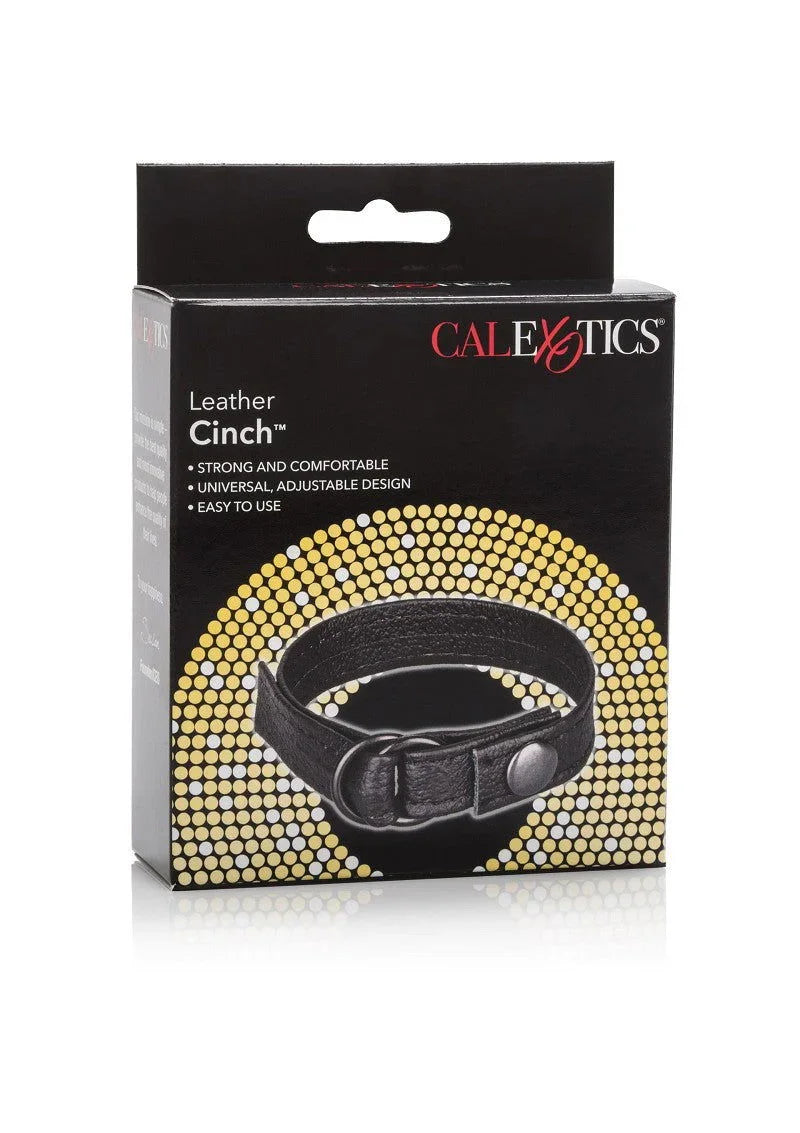 Leather Cinch Cockring by CalExotics - Happytoys Sexshop: Toys for Feeling Happy & Easy π - Discreet geleverd