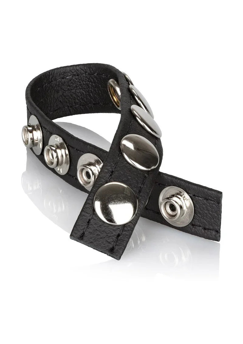 Leather Multi-Snap Ring by CalExotics - Happytoys Sexshop: Toys for Feeling Happy & Easy π - Discreet geleverd