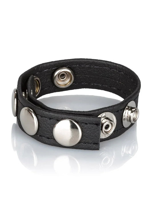 Leather Multi-Snap Ring by CalExotics - Happytoys Sexshop: Toys for Feeling Happy & Easy π - Discreet geleverd