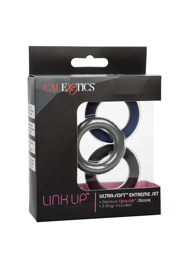 β CalExotics Link Up Ultra-Soft Extreme Set cockring Happytoys Sexshop: Toys for Feeling Happy & Easy π
