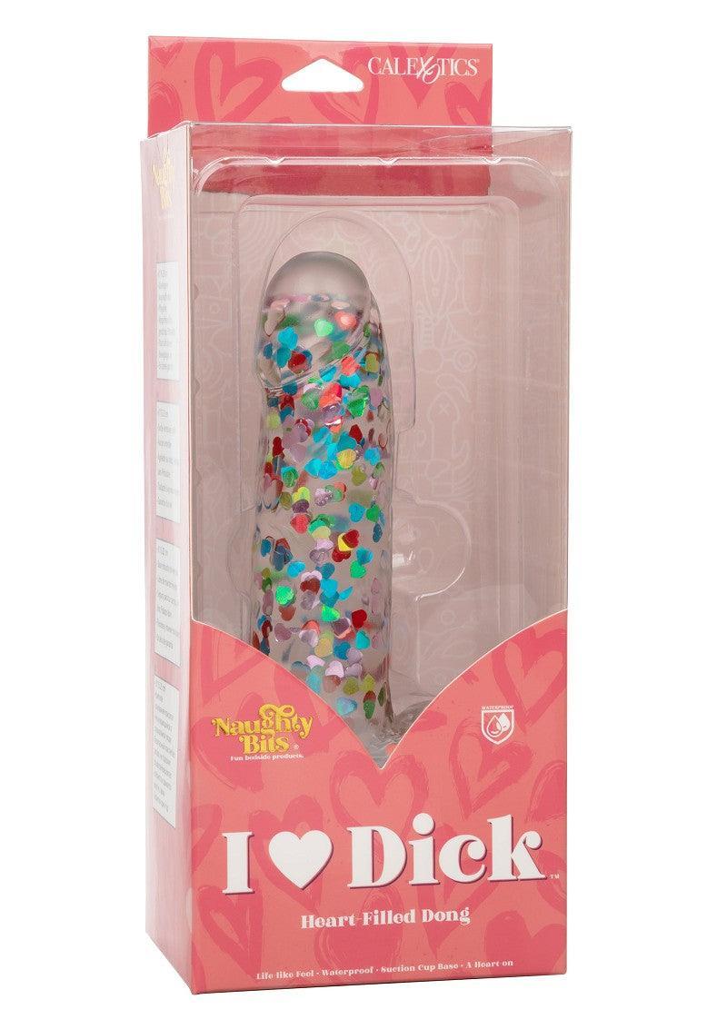 ♂ ♀ CalExotics Naughty Bits I Love Dick Heart-filled Dong - Happytoys Sexshop: Toys for Feeling Happy & Easy 😊 - Discreet geleverd