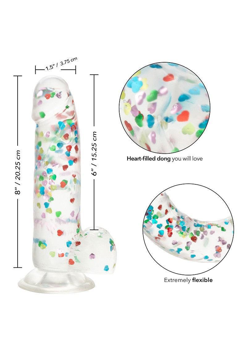 ♂ ♀ CalExotics Naughty Bits I Love Dick Heart-filled Dong - Happytoys Sexshop: Toys for Feeling Happy & Easy 😊 - Discreet geleverd